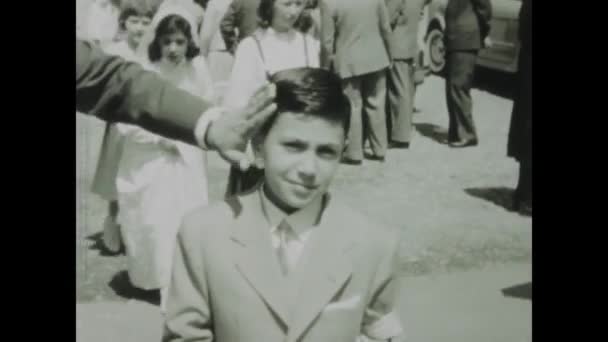 Róma Olaszország 1958 Júniusa Nosztalgikus Fekete Fehér Felvételek 1950 Évekből — Stock videók