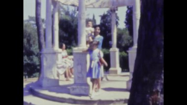 Roma, İtalya Haziran 1968: 1960 baharda bir anne ve çocuk arasındaki hassas anları kaydediyor..
