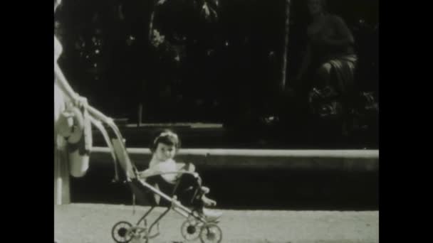 Rom Italien Juni 1958 Vintage 1950 Tal Film Fångar Hjärtevärmande — Stockvideo