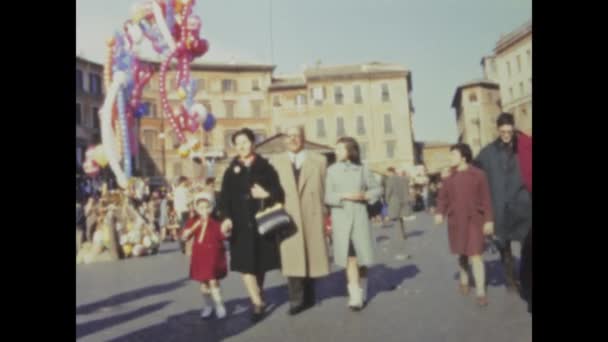 Rom Italien Maj 1968 Vintage 1960 Tal Bilder Turister Som — Stockvideo