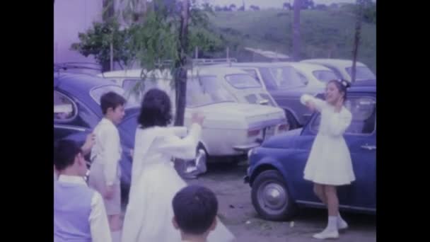 Terni Italien Juni 1970 1970 Talet Film Barn Som Leker — Stockvideo
