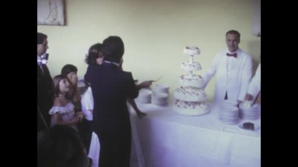 Palermo Talya Haziran 1978 1970 Lerin Klasik Görüntüleri Kalabalık Canlı — Stok video
