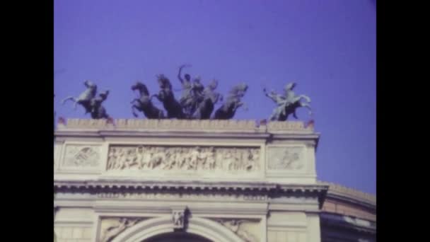 Палермо Италия Июнь 1970 Исторические Кадры 1970 Годов Показывающие Очаровательную — стоковое видео