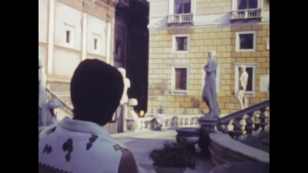Palermo Italia Giugno 1970 Storico Filmato Degli Anni Che Rivela — Video Stock