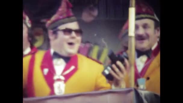 Хернес Германия Май 1974 Винтажные Кадры Карнавального Парада Германии Тему — стоковое видео