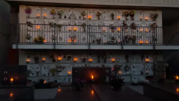 Ровиго Италия Января 2024 Года Спокойный Торжественный Вид Кладбище Запечатленное — стоковое видео