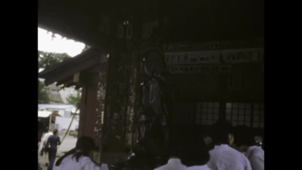 Kyoto Japan May 1975 Footage 1970S Japanese Buffet Being Meticulously — Stock Video