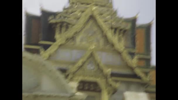 Bangkok Tailândia Junho 1978 Filmagem Histórica Exibindo Majestosos Templos Bangkok — Vídeo de Stock