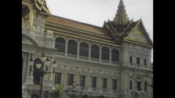 Bangkok Tailandia Junio 1978 Imágenes Históricas Que Muestran Los Majestuosos — Vídeo de stock
