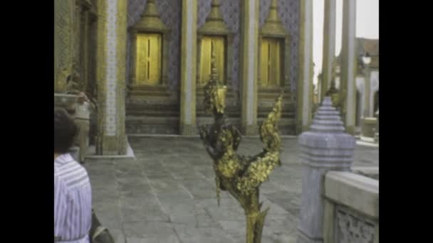 Bangkok Thajsko Červen 1978 Historické Záběry Zobrazující Majestátní Chrámy Bangkoku — Stock video
