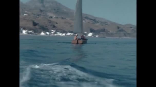 Lumio Corse Juni 1960 Vintage Beelden Van Waterskiplezier Middellandse Zee — Stockvideo