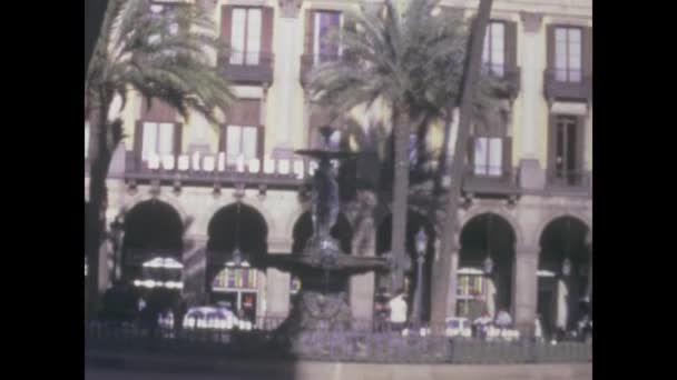 Barselona Spanya 1975 1970 Lerden Kalma Tarihi Görüntüler Geleneksel Yaşamı — Stok video