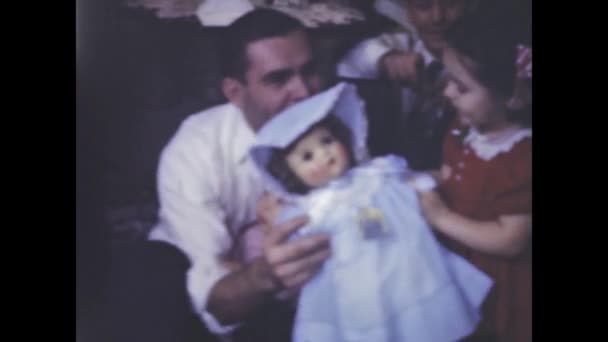 Chicago Stati Uniti Maggio 1949 Filmato Nostalgico Una Famiglia Americana — Video Stock