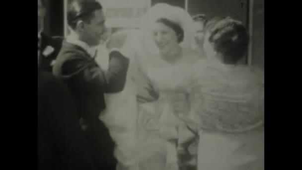 Chicago Spojené Státy Americké Červen 1949 Ročník Záběry Zachycující Svatební — Stock video