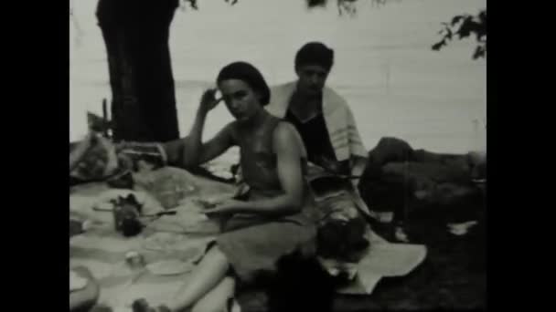 Chicago Vereinigte Staaten Juni 1949 Vintage Aufnahmen Die Liebgewonnene Familienmomente — Stockvideo