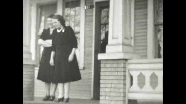 Chicago Spojené Státy Prosinec 1949 Happy Moments American Soldier Family — Stock video