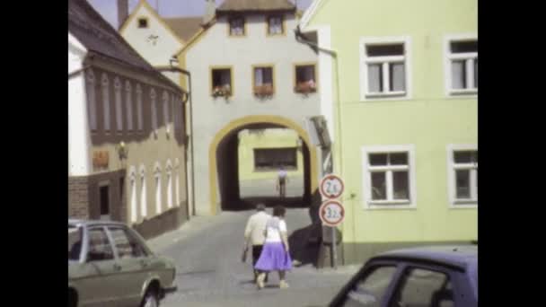 Velburg Germania Giugno 1975 Riprese Epoca Che Mostrano Paesaggio Urbano — Video Stock