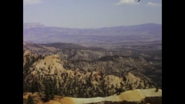 Utah Estados Unidos Junho 1975 Filmagem Vintage Bryce Canyon National — Vídeo de Stock