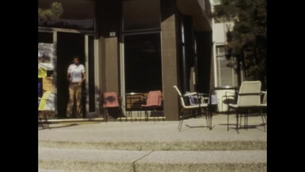 Lignano Sabbia Oro Italy June 1979 Vintage Footage Man Enjoying — Stock Video