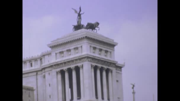 Róma Olaszország Május 1975 Évek Rómáját Bemutató Felvételek Amelyek Megragadják — Stock videók