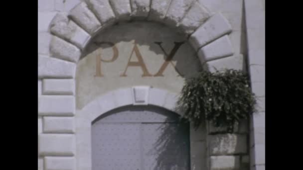 Cassino Italia Mayo 1975 Metraje 1970 Del Cementerio Guerra Commonwealth — Vídeo de stock