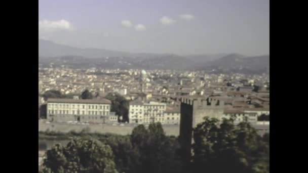 Florence Italy May 1975 Aerial Footage 70S Capturing Timeless Beauty — Stock Video
