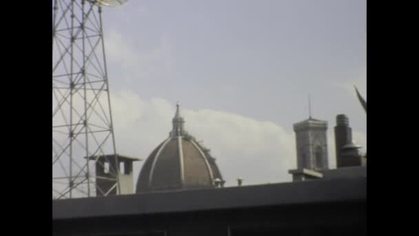 Firenze Olaszország Május 1975 1970 Évekbeli Felvételek Idős Urakról Teraszon — Stock videók