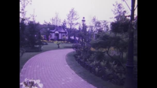 Munich Germany May 1983 Captivating Footage 1983 International Garden Expo — Stock Video