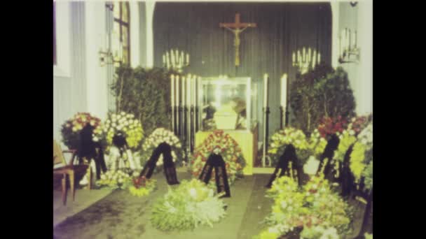 Berlín Německo Květen 1965 Záběry Zachycující Pohřební Scénu Let — Stock video