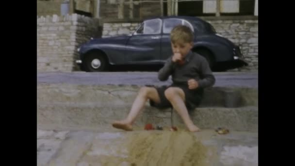 Dublin Ierland Mei 1955 Vintage Beelden Van Kinderen Die Jaren — Stockvideo