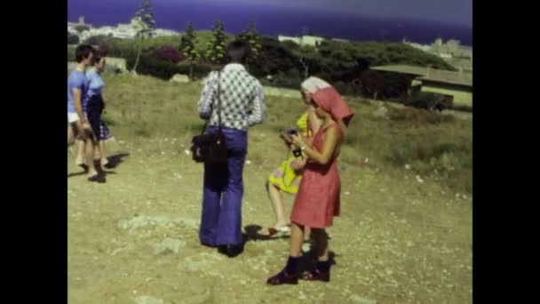 Rodas Grecia Junio 1975 Imágenes Vintage Que Muestran Los Pintorescos — Vídeos de Stock