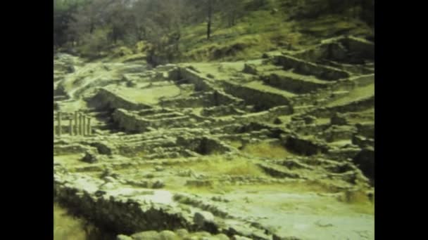 Rhodos Griechenland Juni 1975 Aufnahmen Der Historischen Akropolis Von Rhodos — Stockvideo