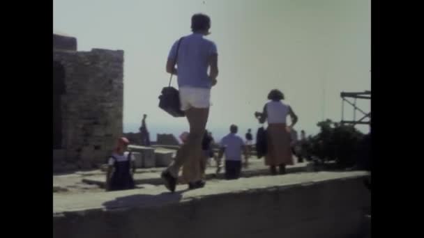 Ρόδος Ελλάδα Ιούνιος 1975 Vintage Υλικό Που Αναδεικνύει Μεσαιωνική Γοητεία — Αρχείο Βίντεο
