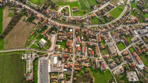 Esta Vista Aérea Captura Paisagem Urbana Alastrando Valley Itália Com — Vídeo de Stock