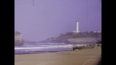 Mimizan, Fransa Haziran 1975: 1970 'lerdeki Mimizan Plage' ın çarpıcı görüntülerini gösteren yetmiş ikinci çekim.