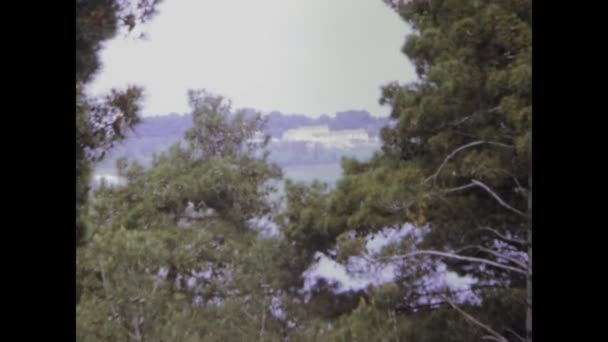 克罗地亚波拉 1975年6月 1970年代的老旧镜头拍摄了波拉的全景 展示了它的历史和风景美 — 图库视频影像