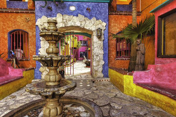 Bayahibe, dominican republic 19 august 2025: street view of shops and businesses in bayahibe, a tourist destination in the dominican republic