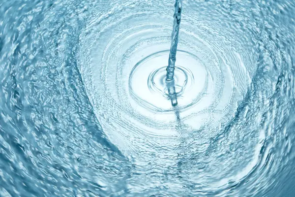 Abstracto Fondo Azul Gotas Agua Burbujas Agua Congelada Primer Plano — Foto de Stock