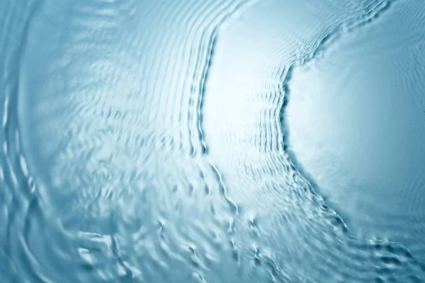 Abstracto Fondo Azul Gotas Agua Burbujas Agua Congelada Primer Plano — Foto de Stock
