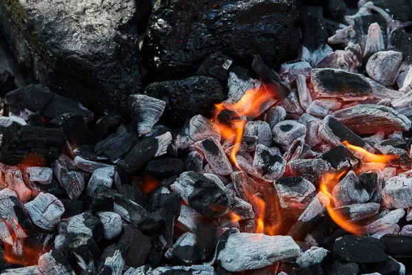 Burning Coals Fireplace Fire Coals — Stock Photo, Image