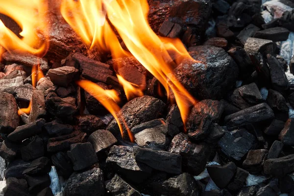 Fuego Carbón Chimenea — Foto de Stock