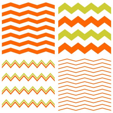 Zig zag arkaplanlı döşeme vektör deseni ayarlandı