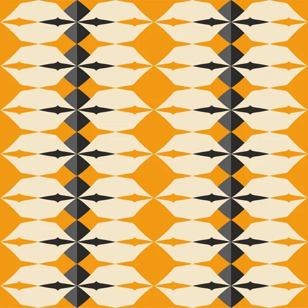 タイル黄色 黒と白のベクトルパターンやシームレスな装飾の壁紙のためのウェブサイトの背景 — ストックベクタ