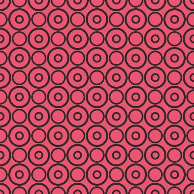 Tatlı pastel pembe arka planda siyah benekli kusursuz vektör deseni