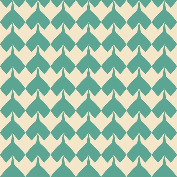 Tile Vector Pattern Mint Green Hearts Pastel Background Seamless Decoration — Stock Vector