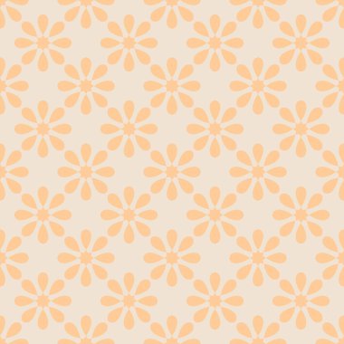 Kusursuz pastel ve dekoratif beyaz baskı arkaplanlı turuncu vektör deseni