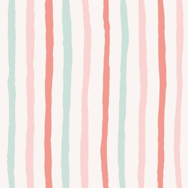 Tile vector pattern with pink and mint stripes background
