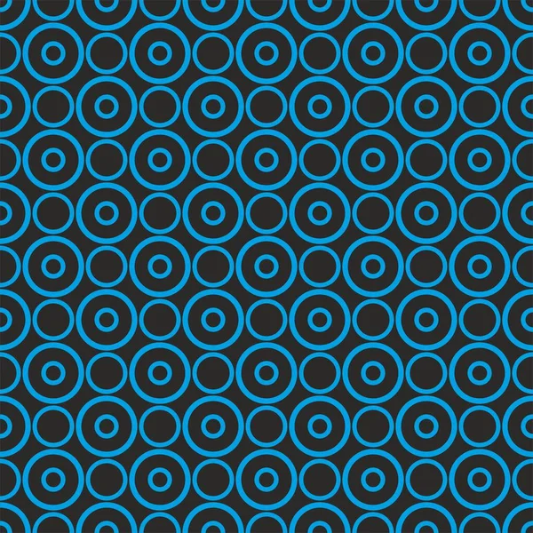 Patrón Vectores Azulejos Con Puntos Azules Sobre Fondo Negro — Archivo Imágenes Vectoriales