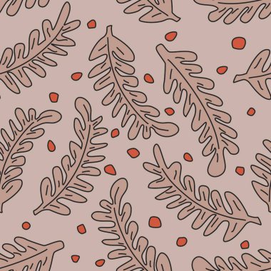 Seamless vector pattern with leaves, tile background. Merry and Bright  Holiday universal abstract creative artistic templates with Christmas  floral backgrounds