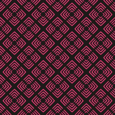 Kusursuz dekorasyon duvar kağıdı için pembe ve siyah karo vektör deseni